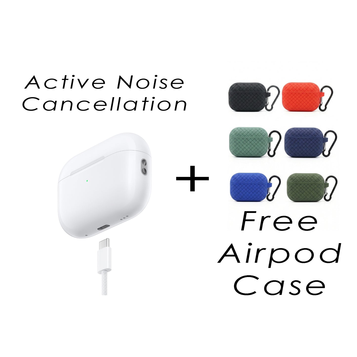 AirPods Pro 2nd Gen - ANC & Transparency Mode - Swipe Volume Control - Premium Sound Quality