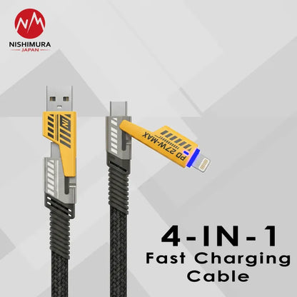 4-in-1 Fast Charging Cable Type-C/Lightning