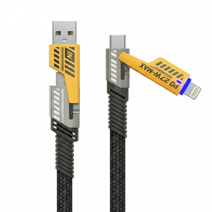 4-in-1 Fast Charging Cable Type-C/Lightning