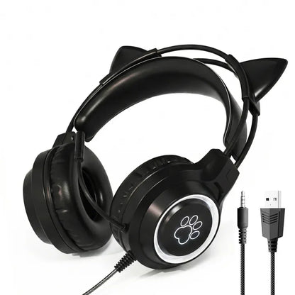 SY-G35 Cat Ear RGB Gaming Headset Built for Gaming