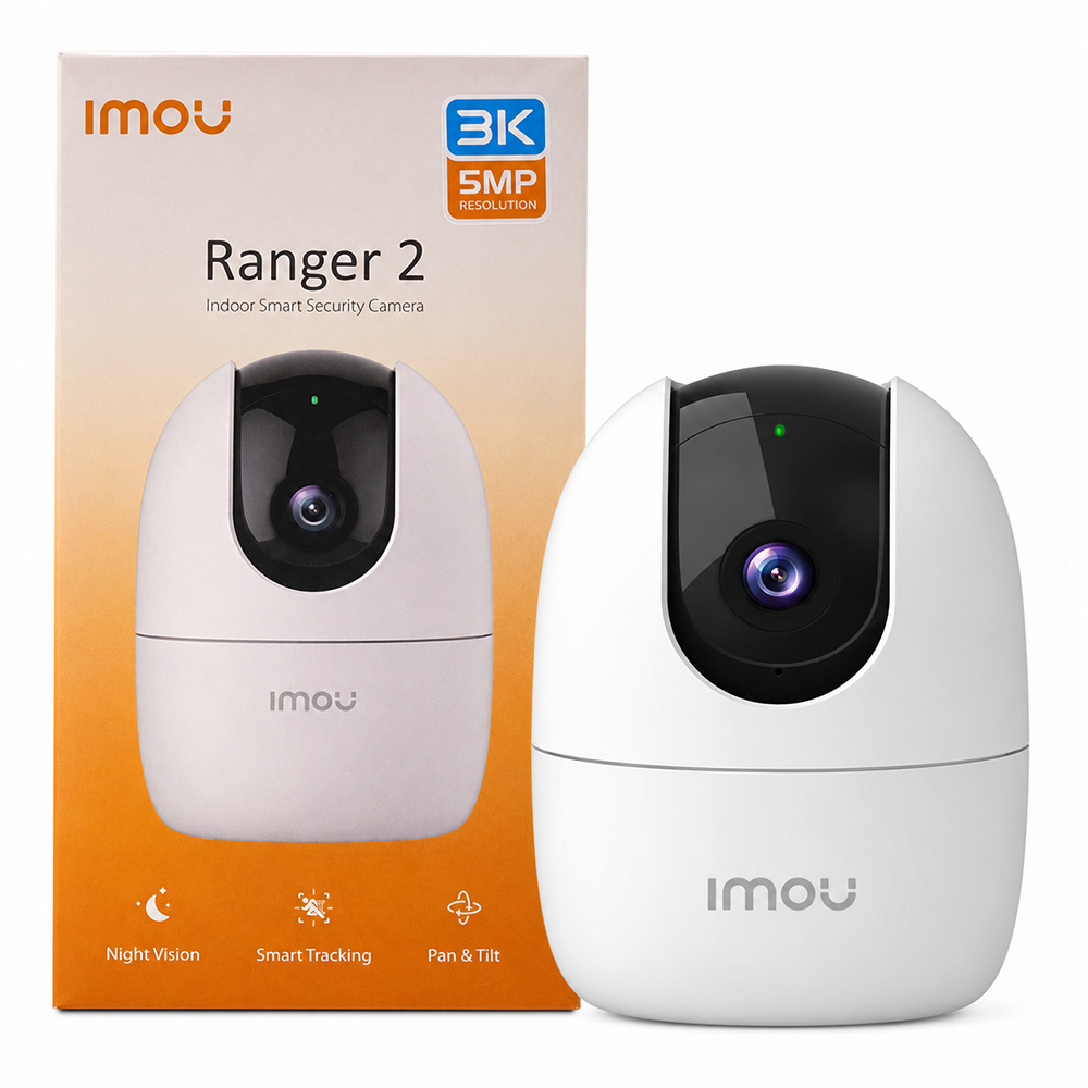 IMOU Ranger 2 5MP 3K Indoor Smart Security Camera – Pan & Tilt Wi-Fi Camera with Night Vision & Smart Tracking