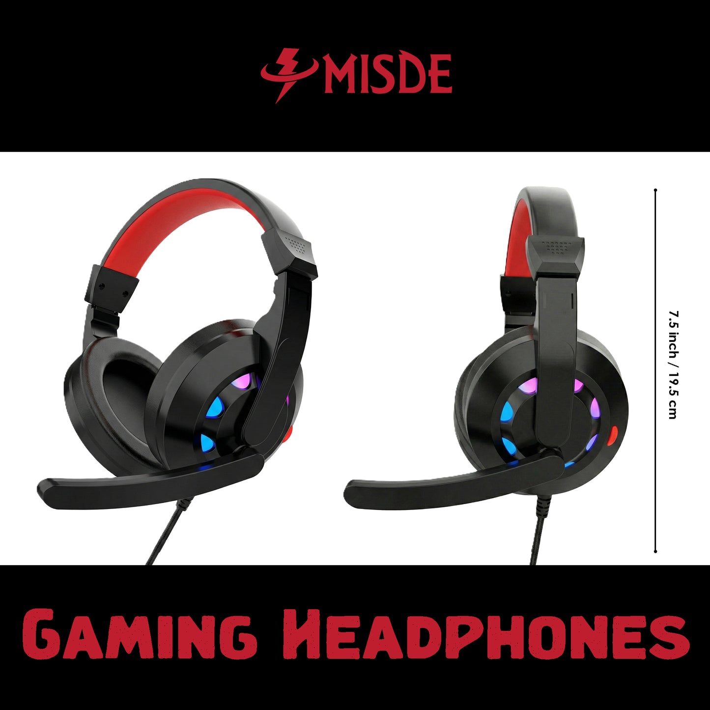 MISDE A65 RGB Gaming Headset for Immersive Gaming