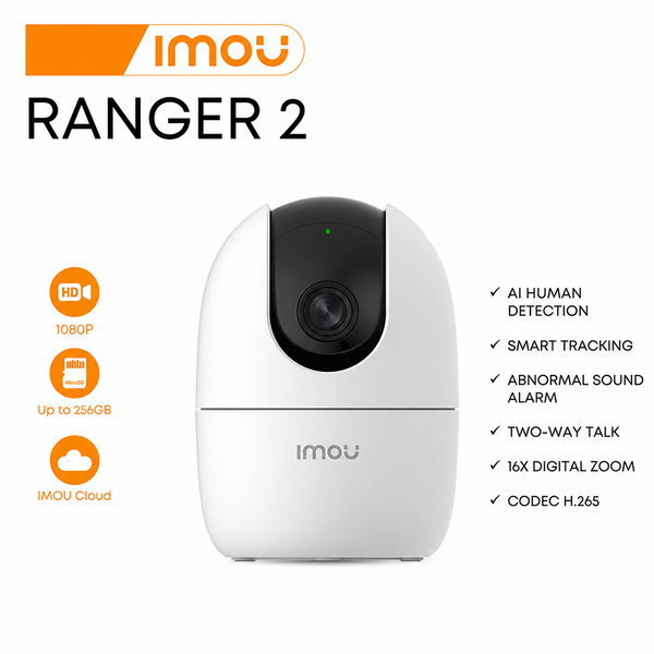 IMOU Ranger 2 5MP 3K Indoor Smart Security Camera – Pan & Tilt Wi-Fi Camera with Night Vision & Smart Tracking