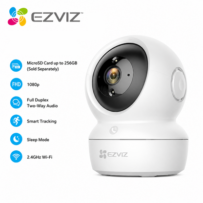 EZVIZ C6N Smart Wi-Fi Pan & Tilt Camera – 2MP 1080P Indoor Security Camera with Night Vision & Motion Tracking
