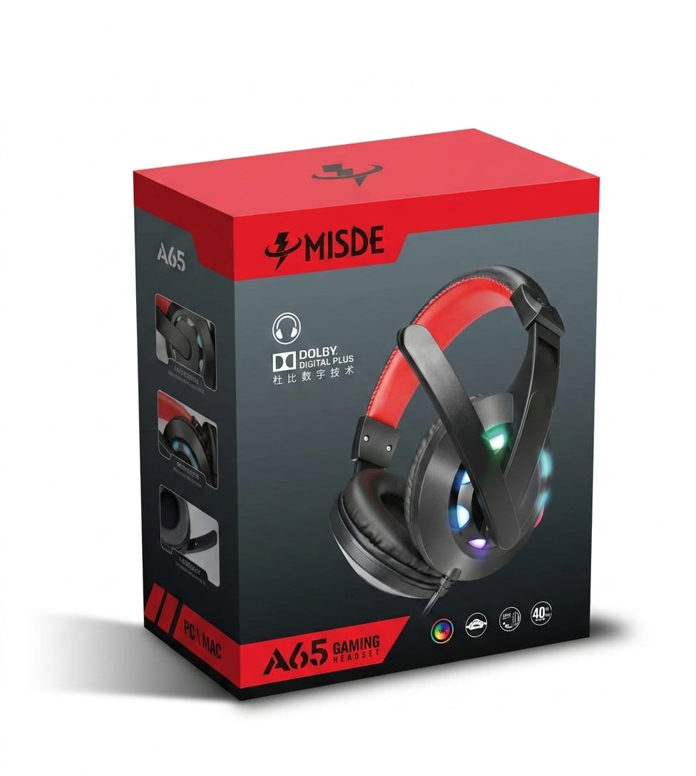 MISDE A65 RGB Gaming Headset for Immersive Gaming