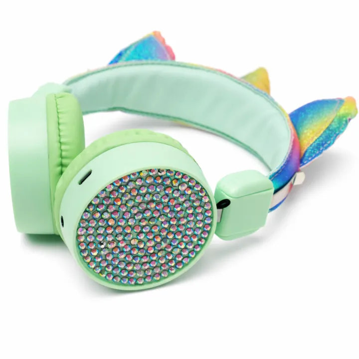Mint Unicorn Bluetooth Headphones For Girls